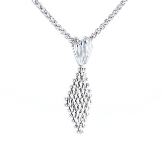 Woven White Gold Pendant