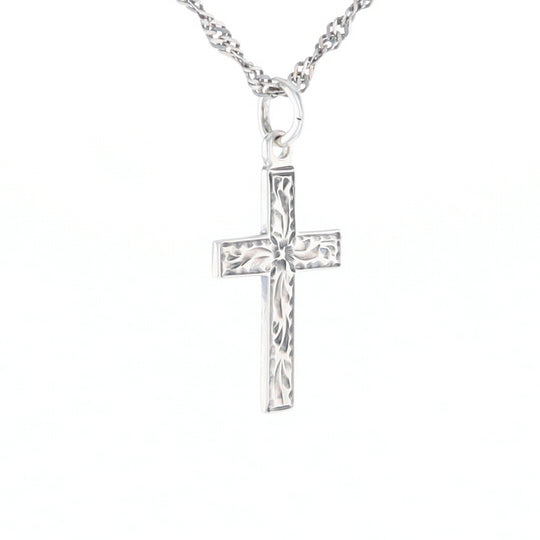 Floral Vine Cross Pendant