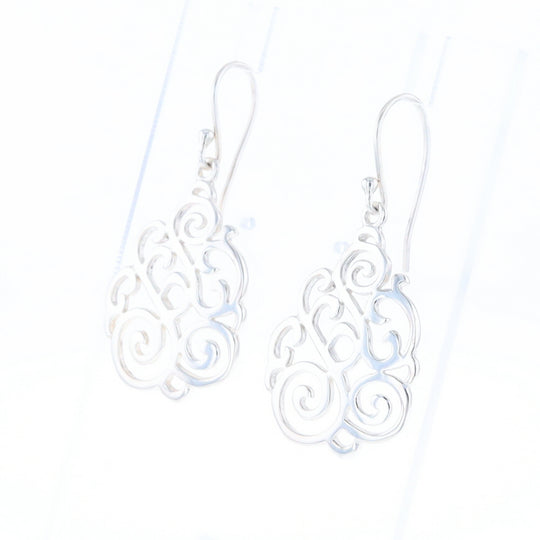 Drop Dangle Swirl Fishhook Earrings