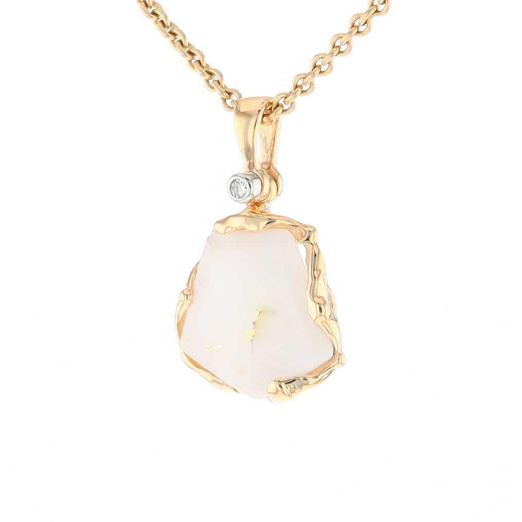 Gold Quartz Freeform Pendant  (G2)