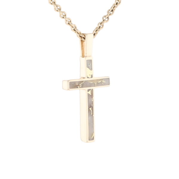 Three Section Gold Quartz Cross - G2