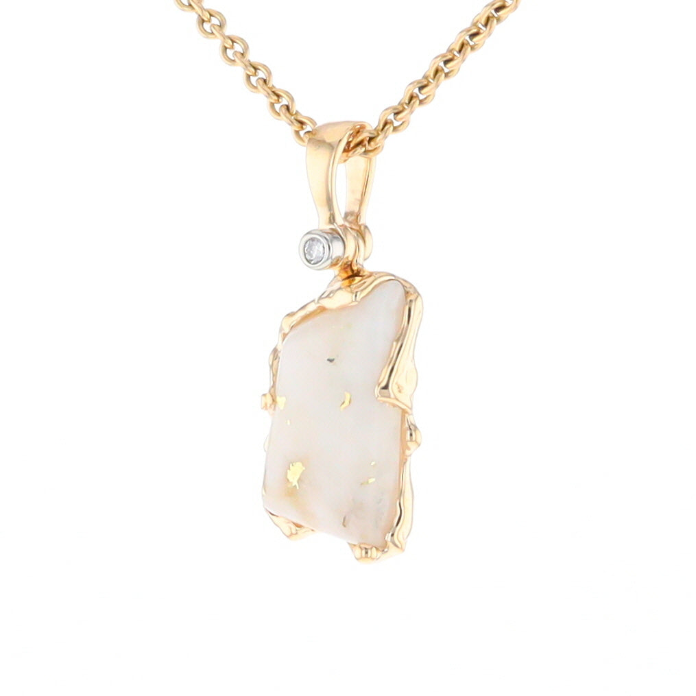 Gold Quartz Freeform Pendant  (G2)