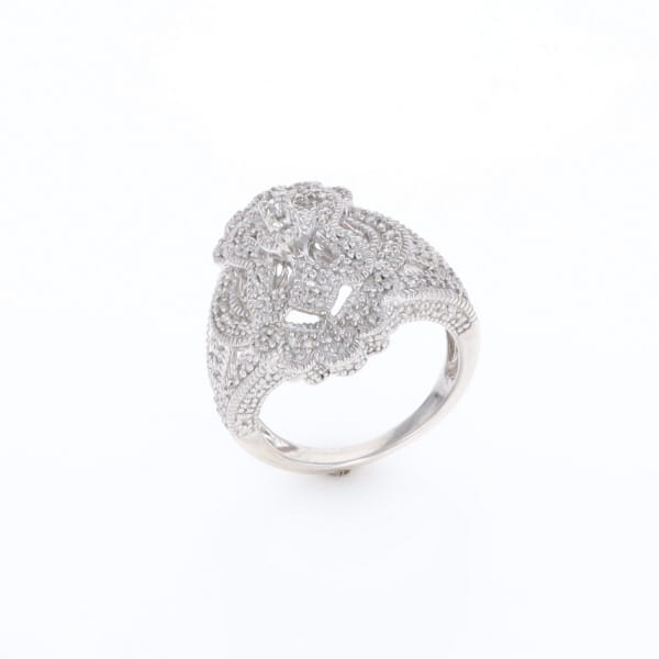 Floral Filigree Design Diamond Ring