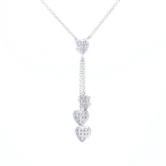 14K Triple Heart Necklace