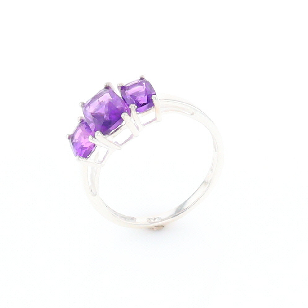 3-Stone Amethyst Ring