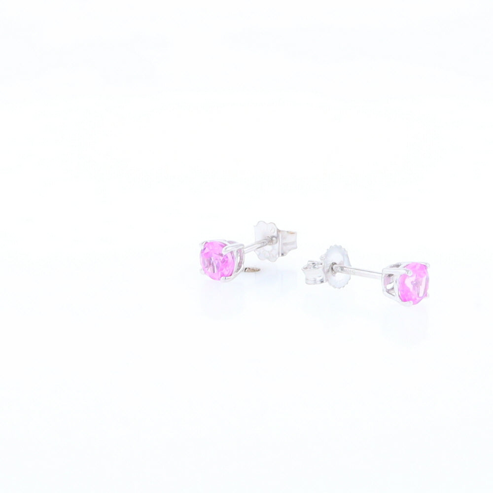 Pink Sapphire Stud Earrings