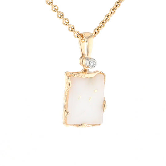 Gold Quartz Freeform Pendant (G2)