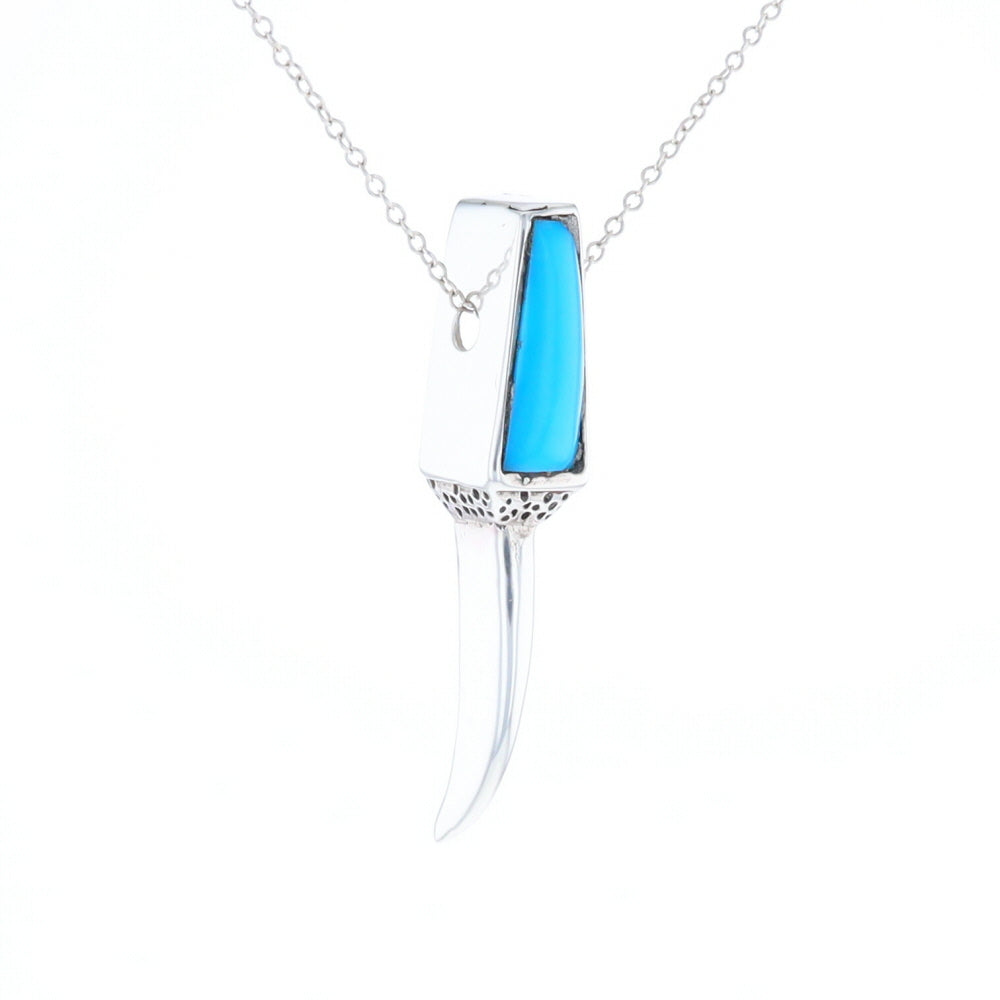 Turquoise Talon Inlaid Pendant