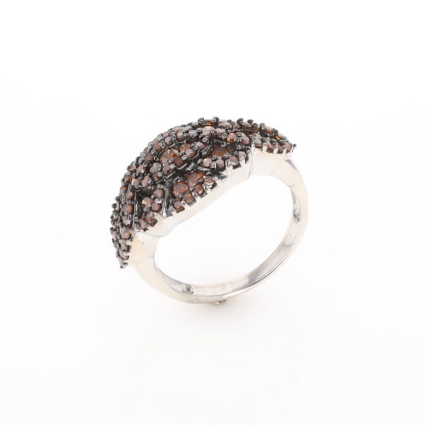 Knot Cluster Orange Diamond Ring