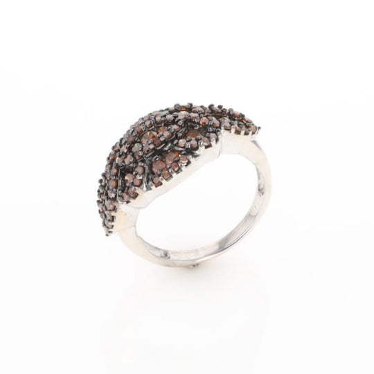 Knot Cluster Orange Diamond Ring