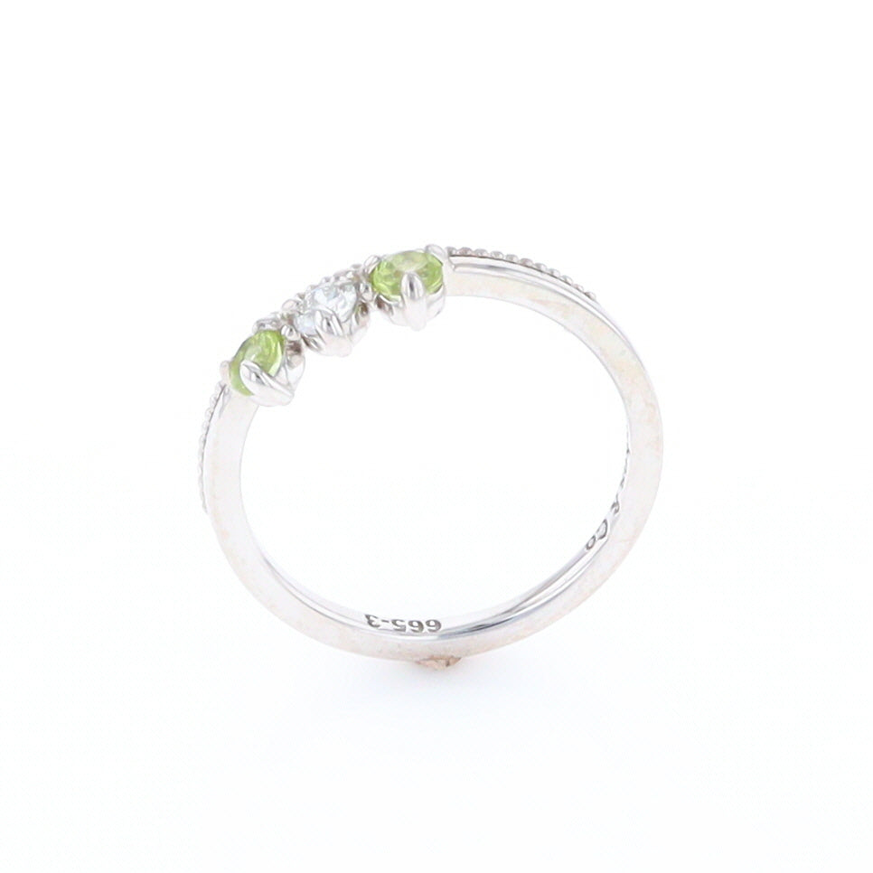 Peridot & Diamond Mother's Ring