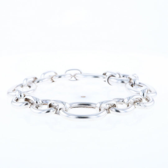 Sterling Silver Open Cable Link Bracelet