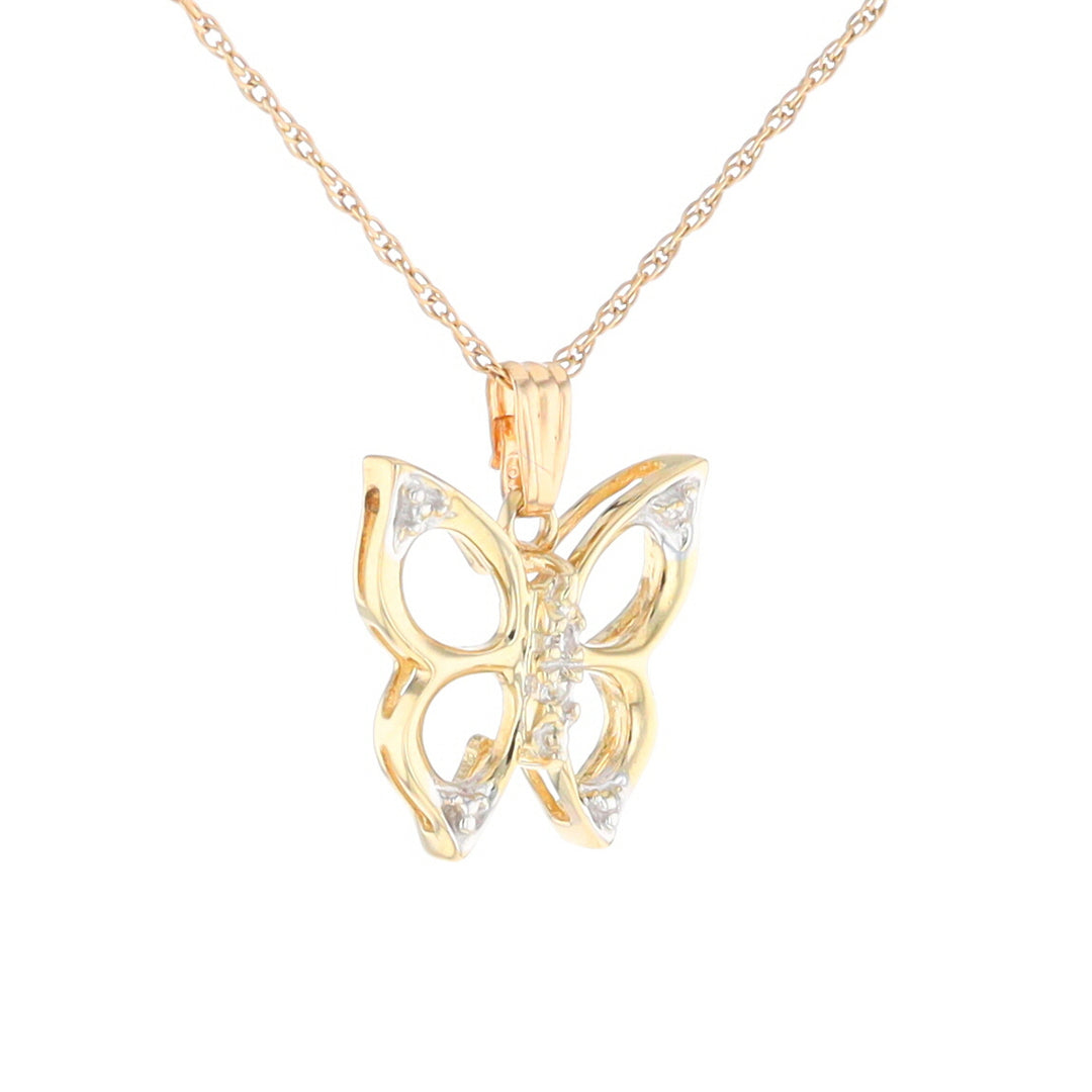 Diamond Butterfly Pendant