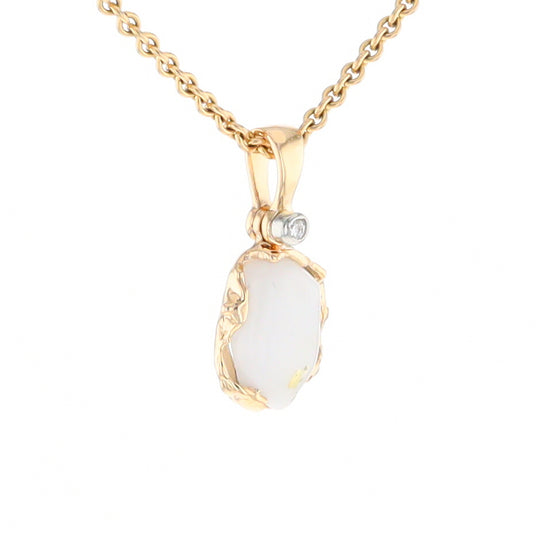 Gold Quartz Freeform Pendant (G2)