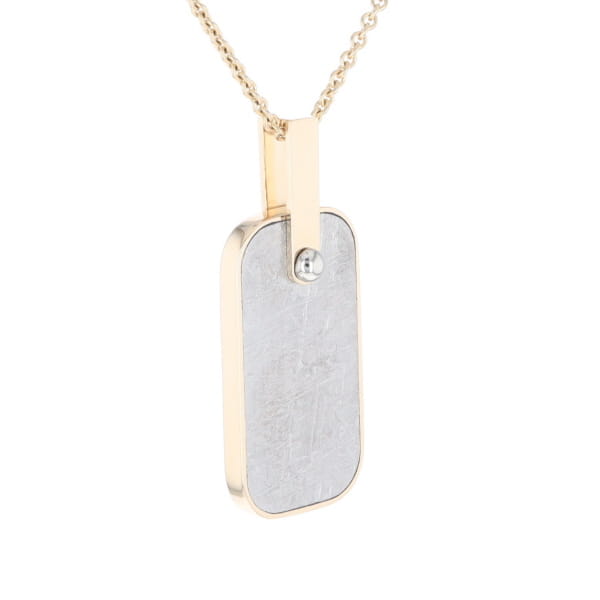 Meteorite Reversible Dog Tag Pendant