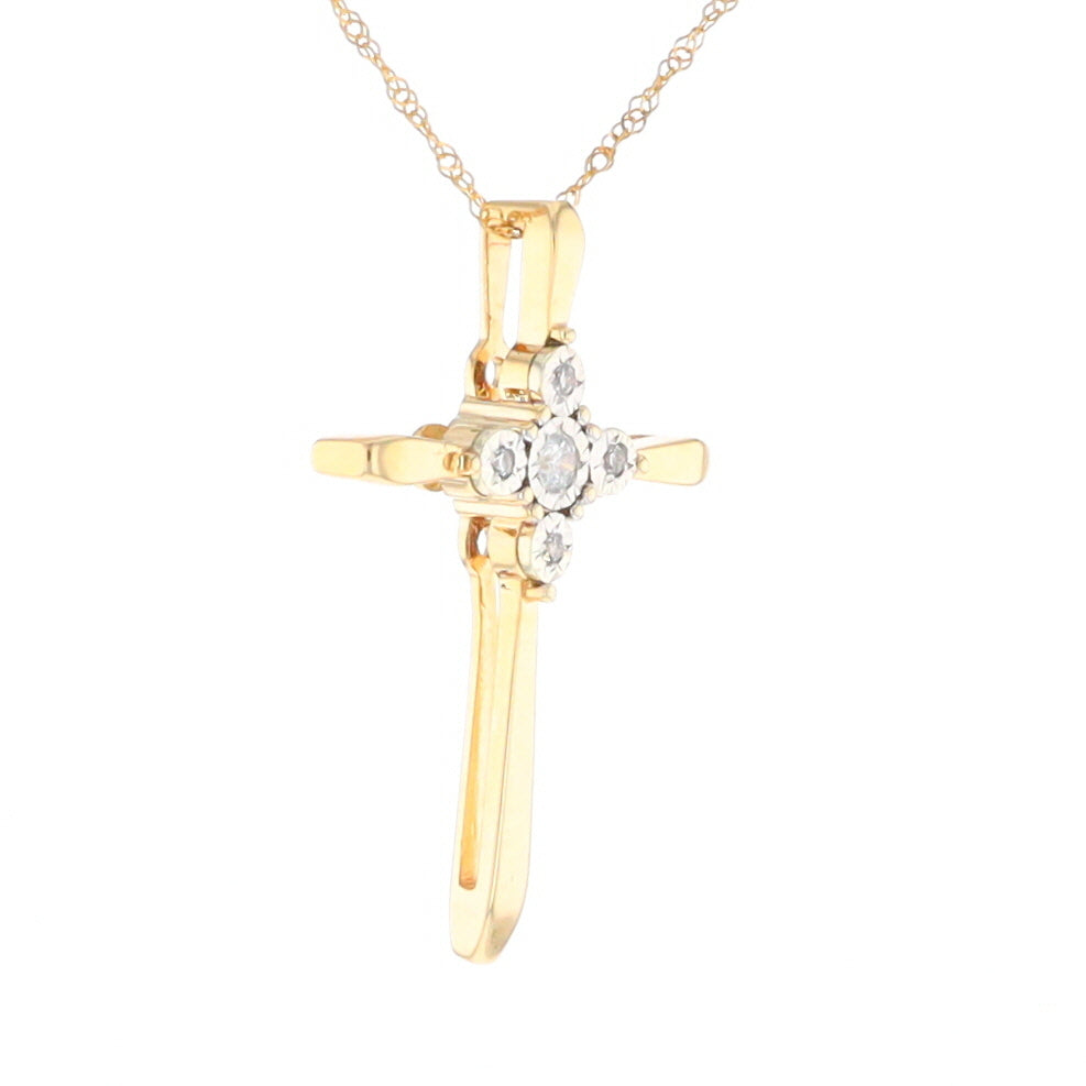 Illusion Cluster Cross Necklace