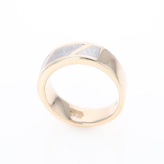 Meteorite Ring, 3 Section Inlaid Design