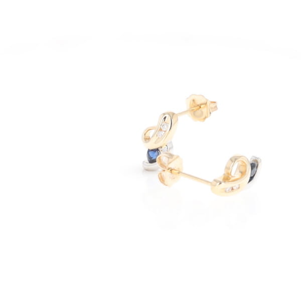 Blue Sapphire Swirl Earrings