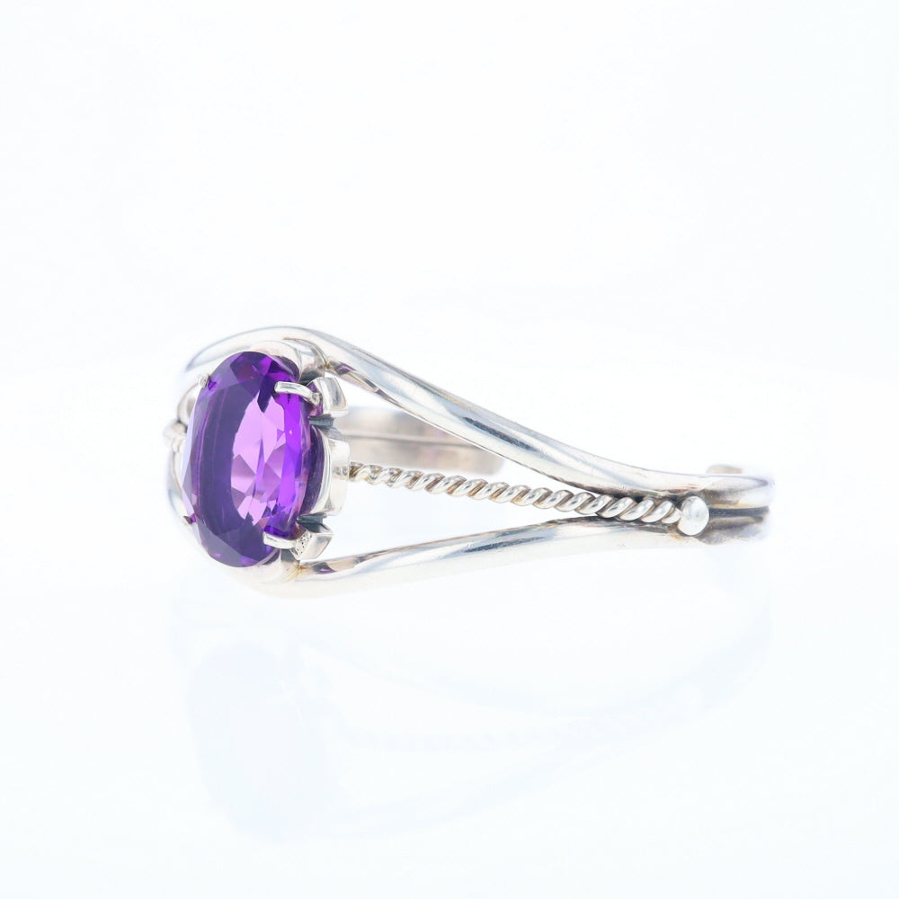 Twisted Amethyst Cuff Bracelet