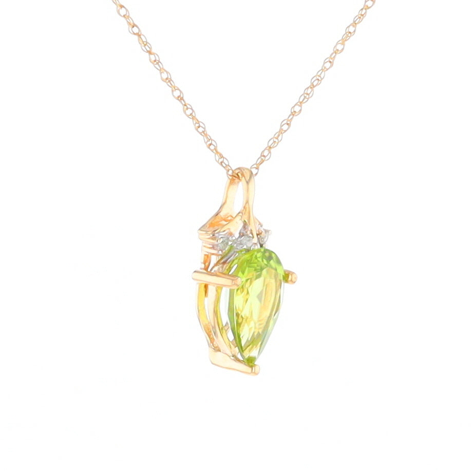 Pear-Shaped Peridot Necklace