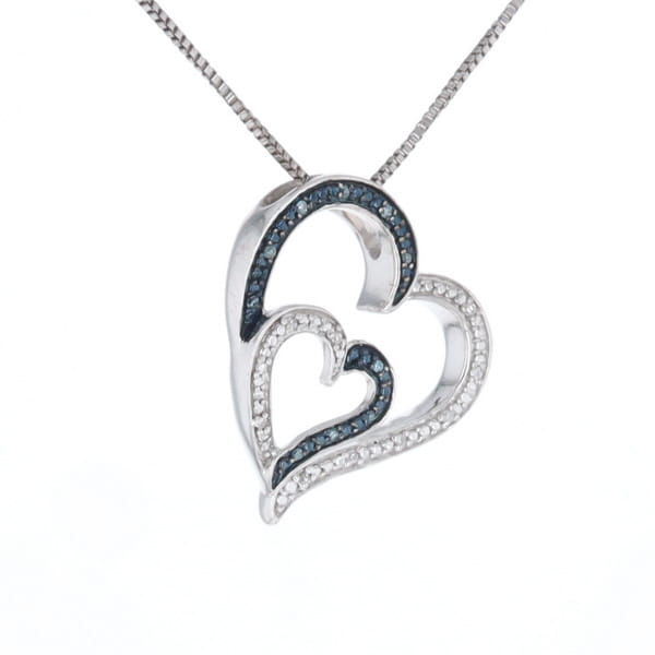 Double Heart Diamond Necklace