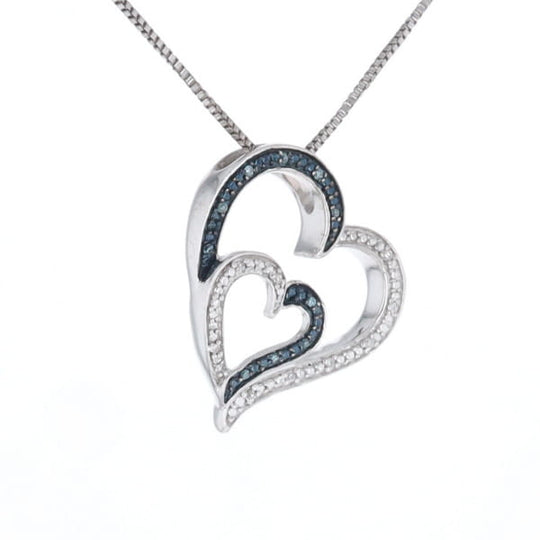Double Heart Diamond Necklace