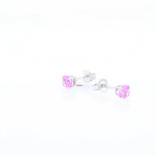 Pink Sapphire Stud Earrings