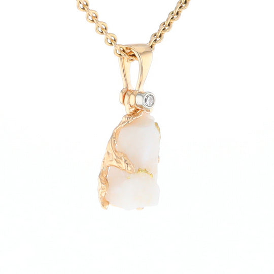 Rough Gold Quartz Freeform Pendant