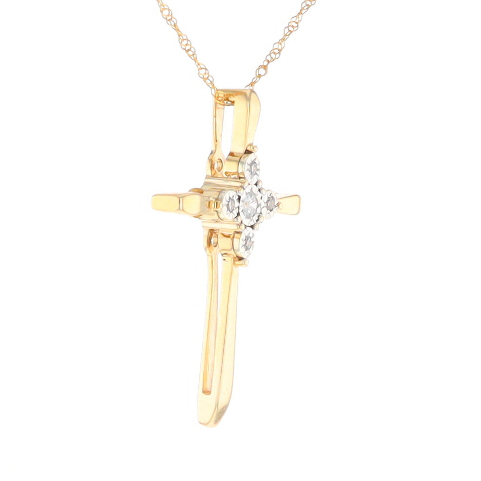 Illusion Cluster Cross Necklace