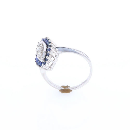 Marquise Cluster Sapphire Ring