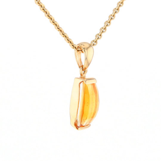 Fancy Cut Citrine Solitaire Pendant