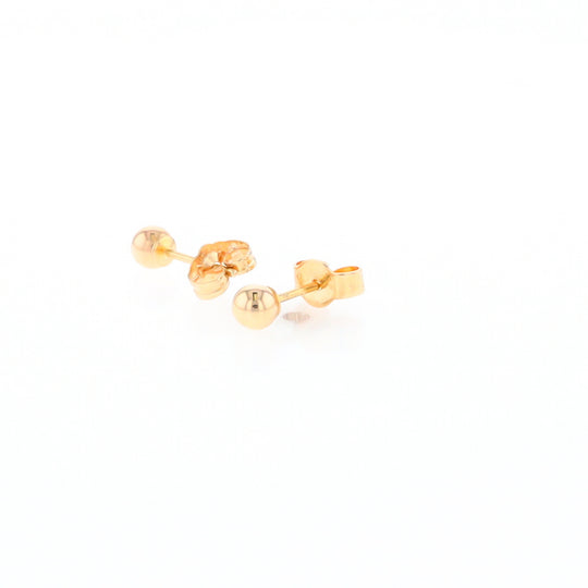 Gold Ball Stud Earrings