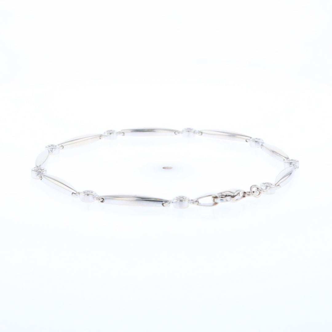 Elongated Link Diamond Bracelet