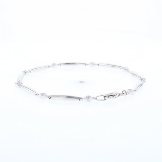 Elongated Link Diamond Bracelet