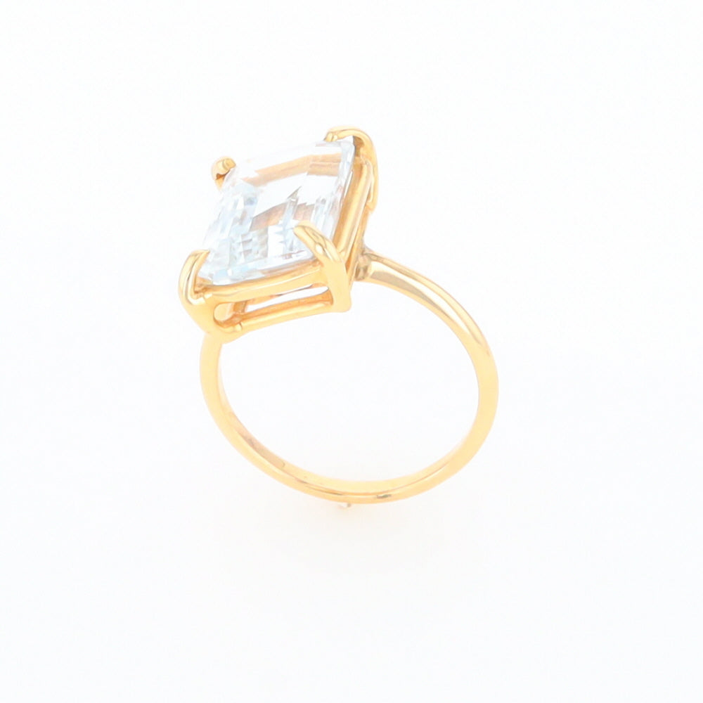 Emerald Cut Blue Topaz Ring