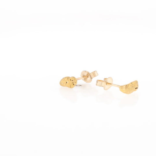 Natural Gold Nugget Stud Earrings