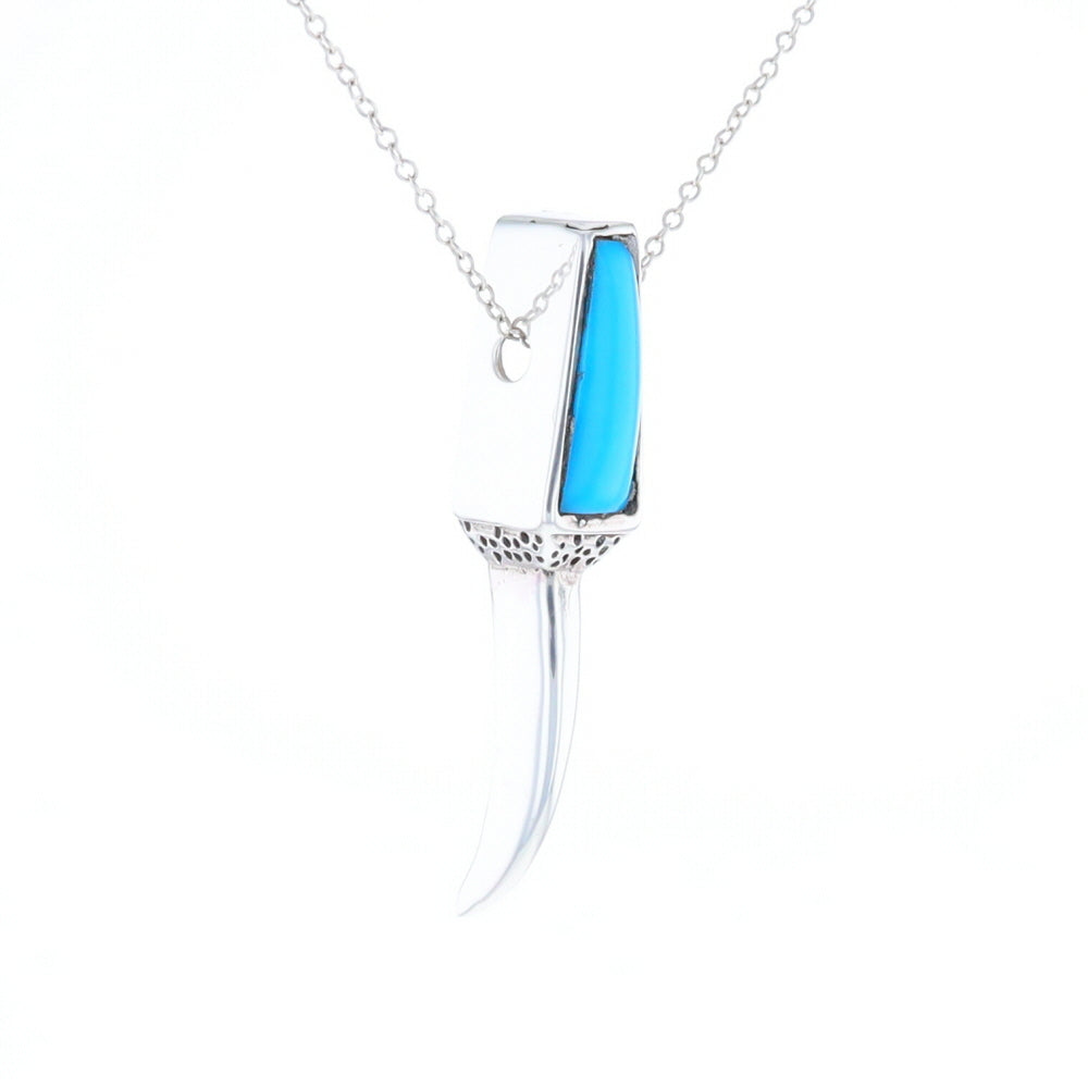 Turquoise Talon Inlaid Pendant