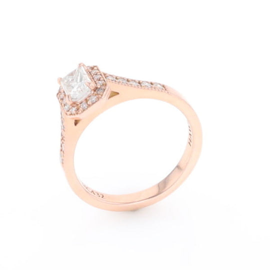 Princess Cut Diamond Halo Ring