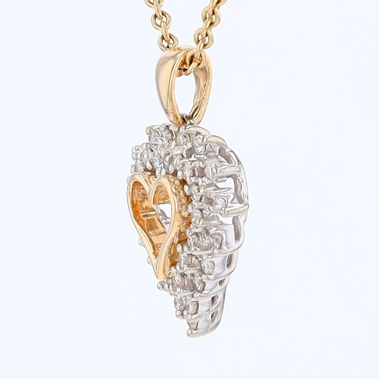 Yellow Gold Diamond Heart Pendant