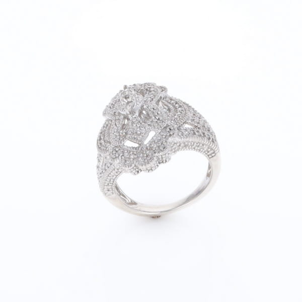 Floral Filigree Design Diamond Ring
