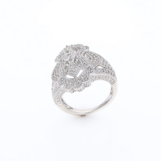 Floral Filigree Design Diamond Ring