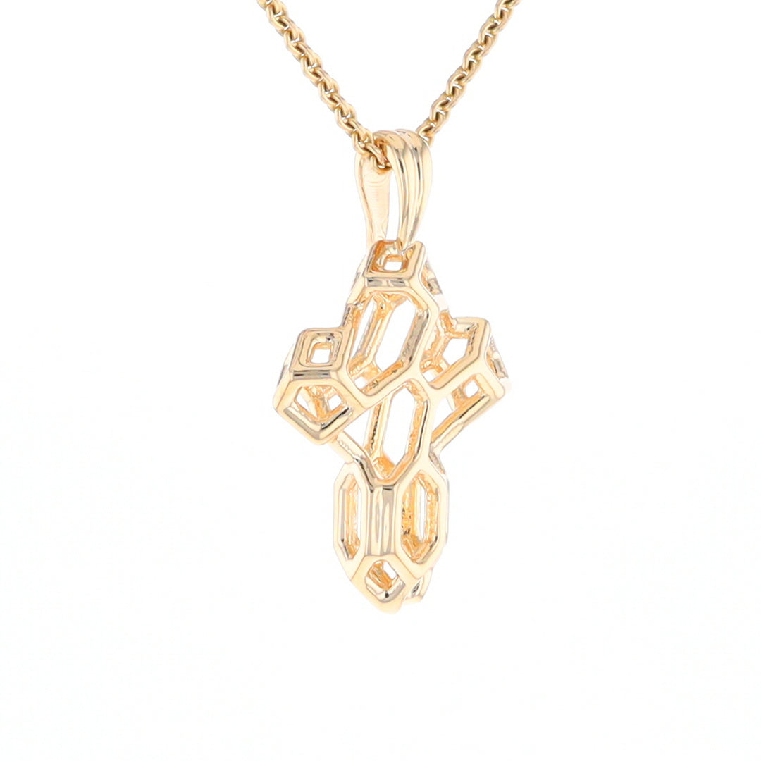 Small Voronoi Cross Pendant