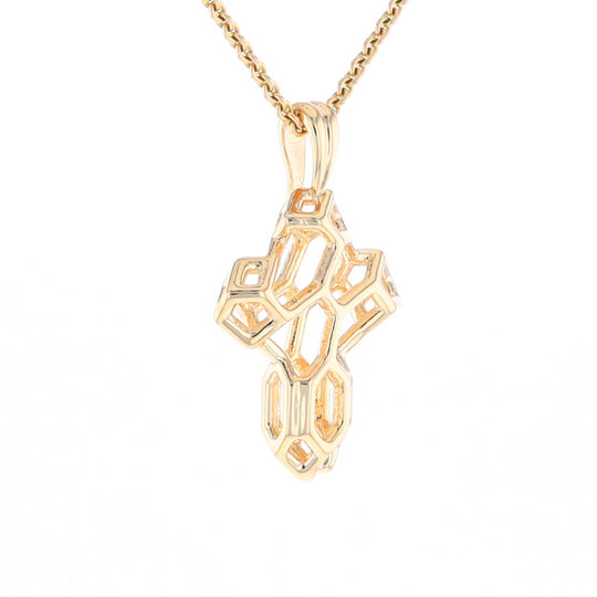 Small Voronoi Cross Pendant