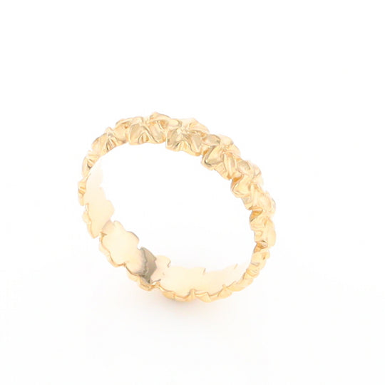 Gold Flower Eternity Ring