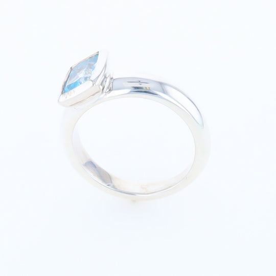 Bezel Blue Topaz Ring