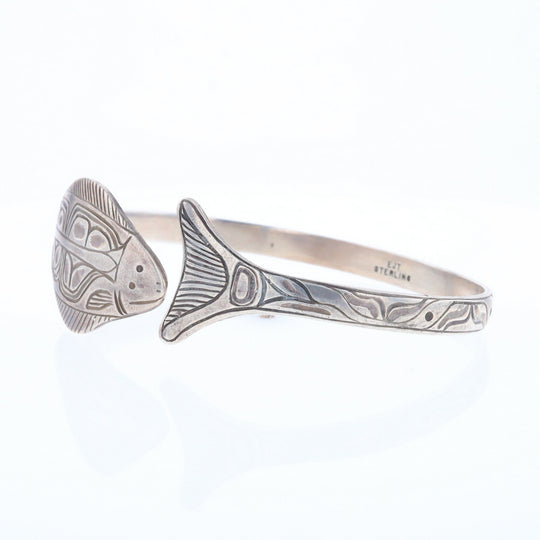 Halibut Fish Engraved Cuff Bracelet