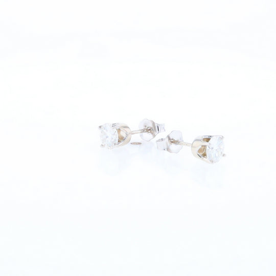 Moissanite Solitaire Stud Earrings