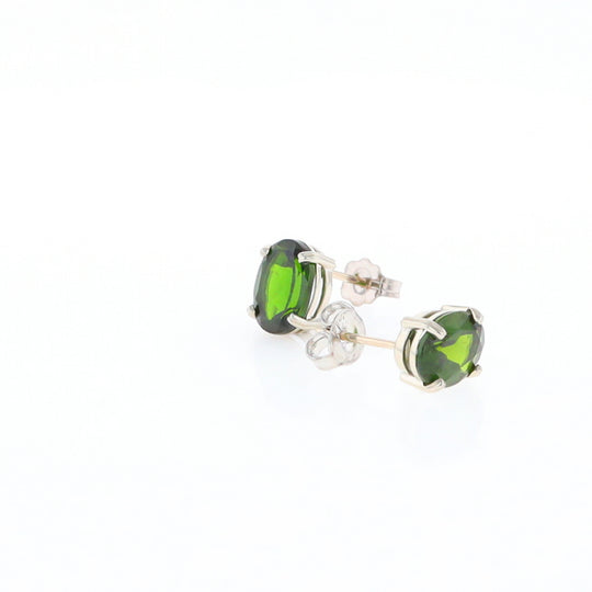 Chrome Diopside Solitaire Studs