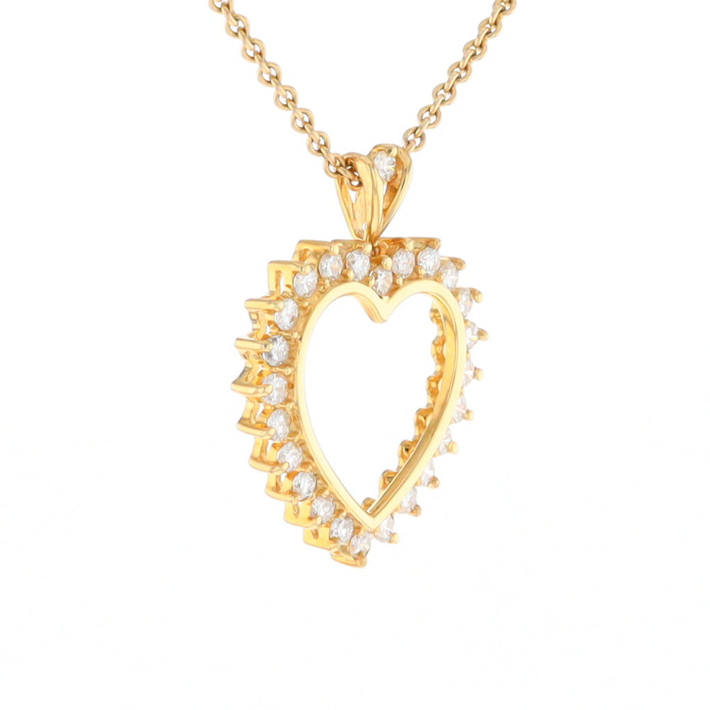 Diamond Halo Heart Pendant