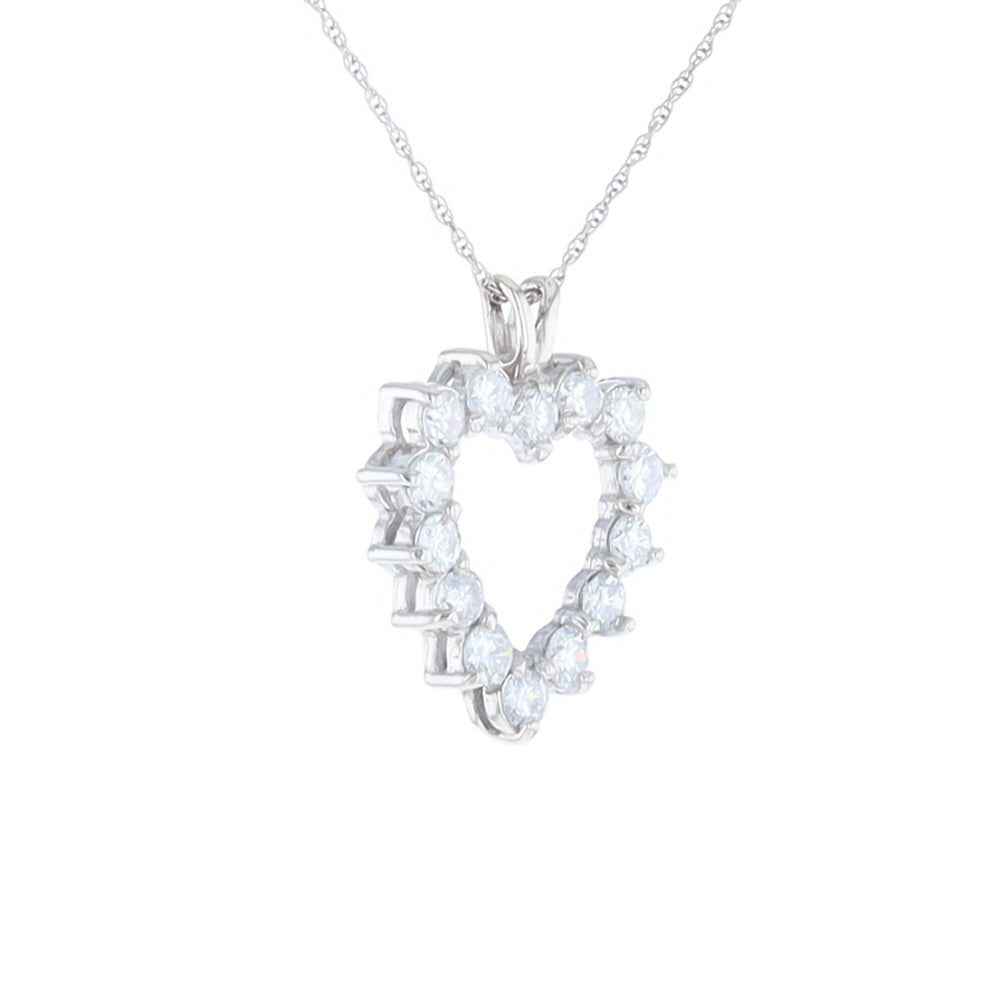 Open Heart Diamond Pendant